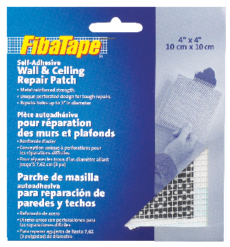 Self-Adhesive Wall & Ceiling Hole Repair Patch For Drywall & Plaster, 4 x 4-in K8391