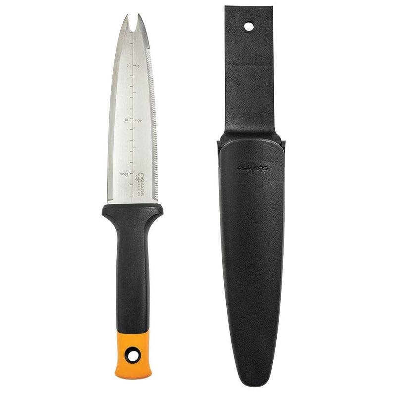 Stainless-Steel Dual-Edged Garden Hori Hori Knife with Sheath L68