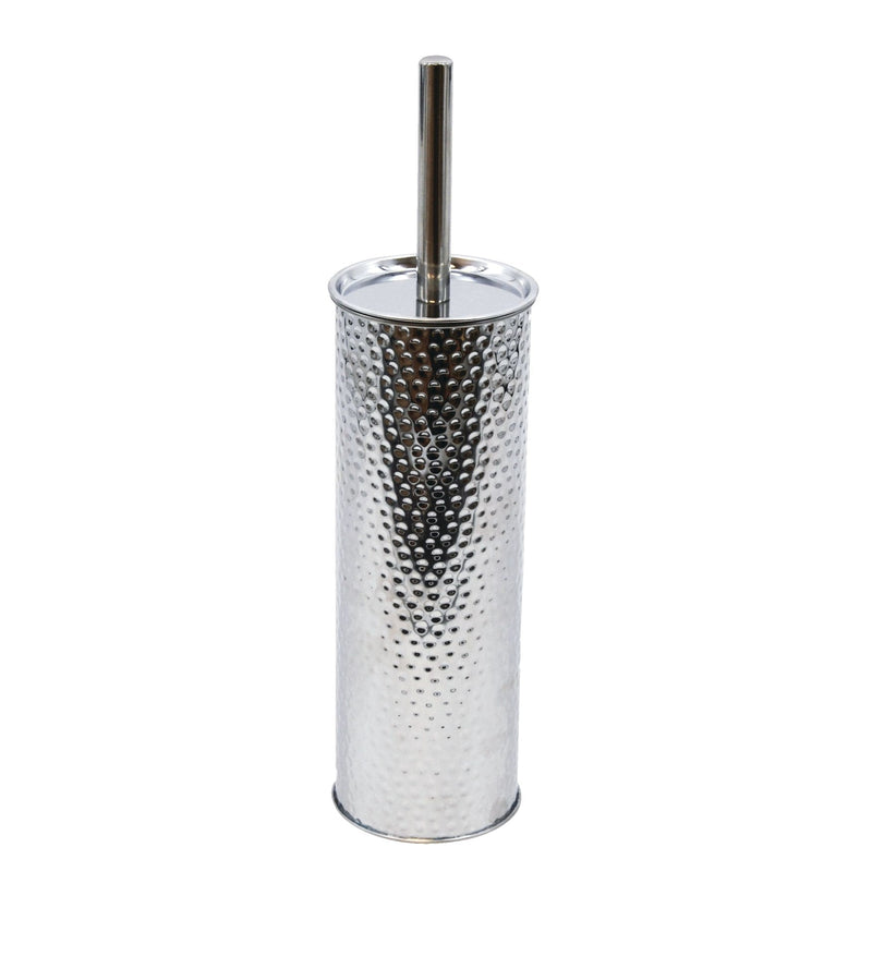 Stainless Steel Compact Long Reach Toilet Brush, Hammered Finish F3143
