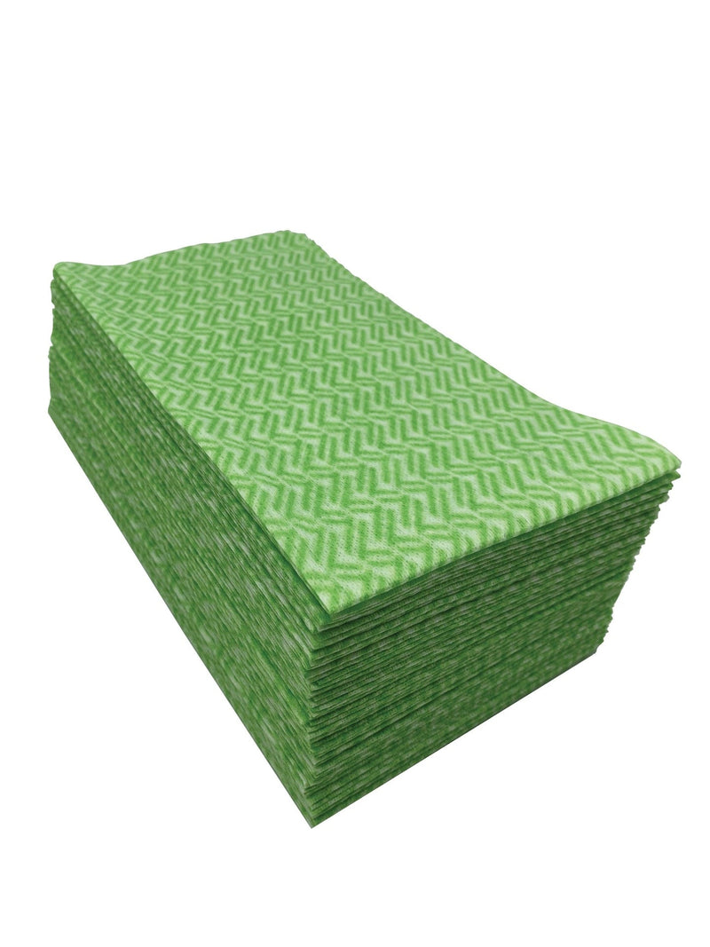 All-Purpose Machine Washable Cleaning Cloths, Green, 60-pk N2271