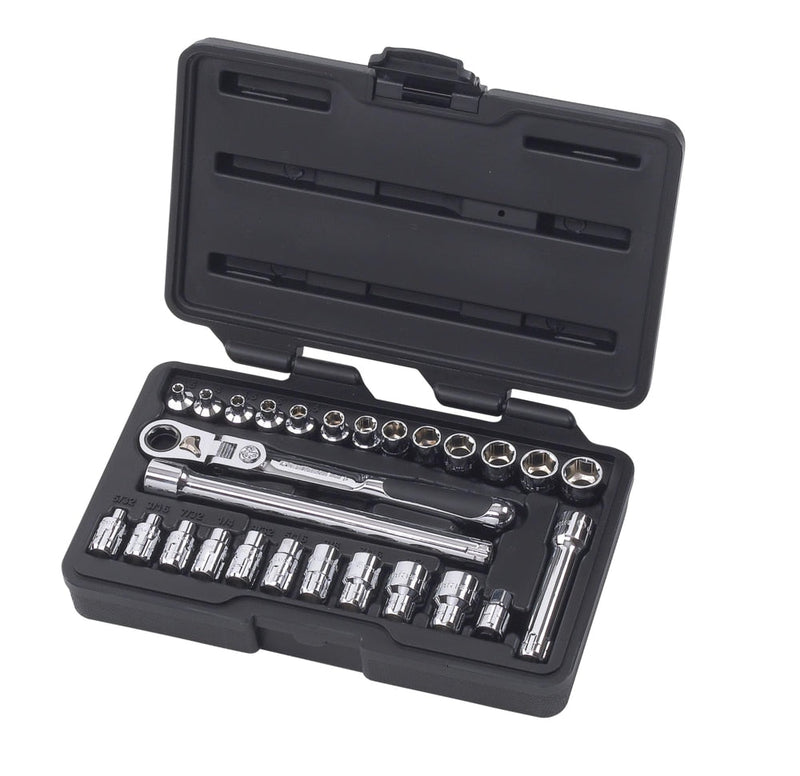 Pass-Thru 1/4-in Drive Socket Set 27-pc, SAE/Metric M6062