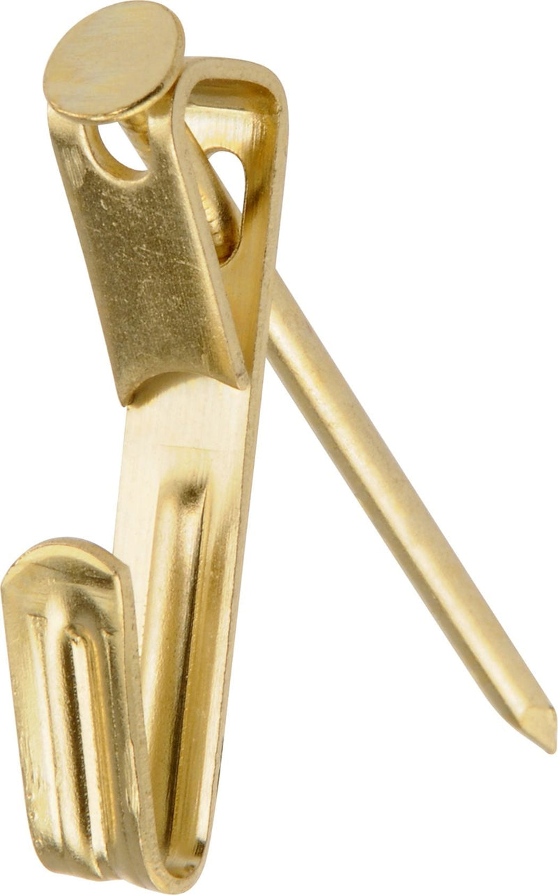 Conventional Picture Hanger, For DrywAll and Paster WAll, 50-lb Capacity, Brass Plated P7259