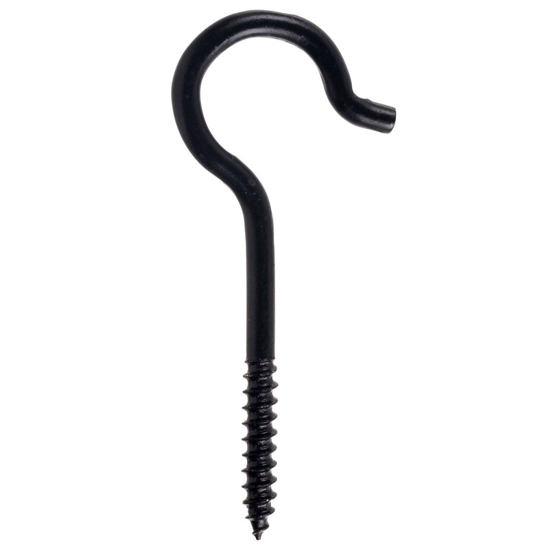 Screw Hook, 3-3/8-in, Black V6657
