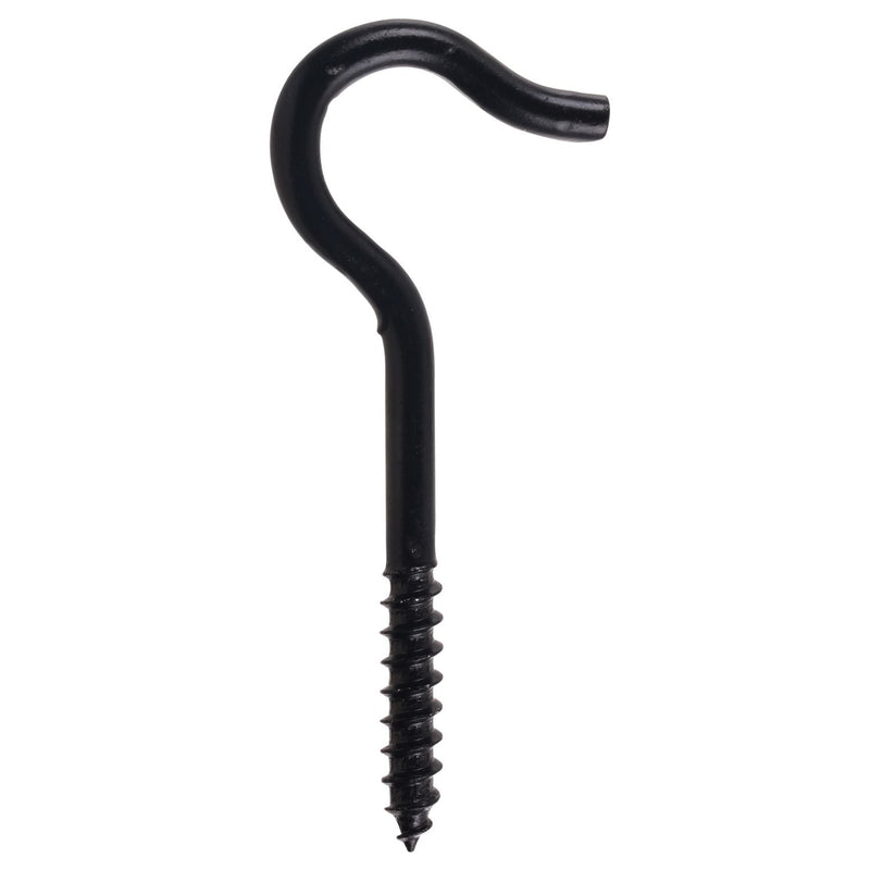 Screw Hook, 3-7/8-in, Black C2144