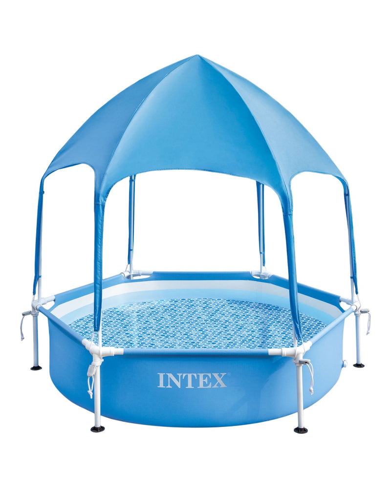 6-ft x 15-in Canopy Metal Frame Wading Pool N2570