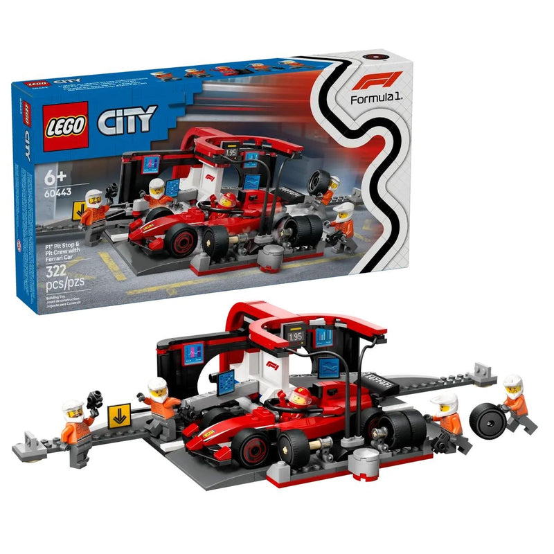 City 60443 F1 Pit Stop and Pit Crew with Car, 322-pc S6348