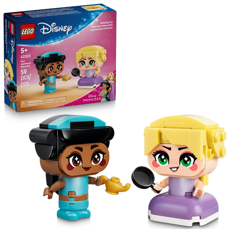 Princess Mini Jasmine & Rapunzel Toy Building Set - 43303, 59-pcs, Ages 5+ U6982