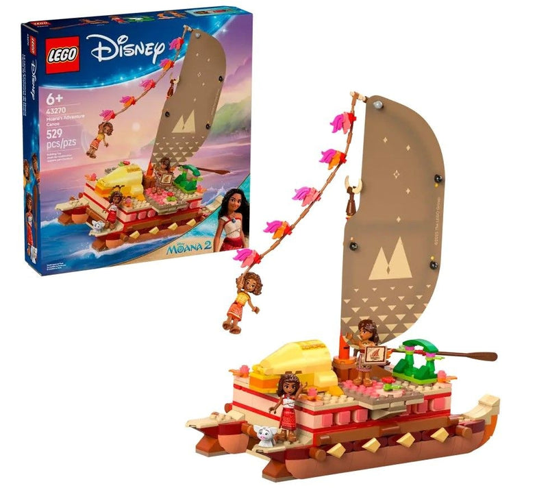 Princess Moana's Adventure Canoe - 43270, 529-pcs, Ages 6+ J3126