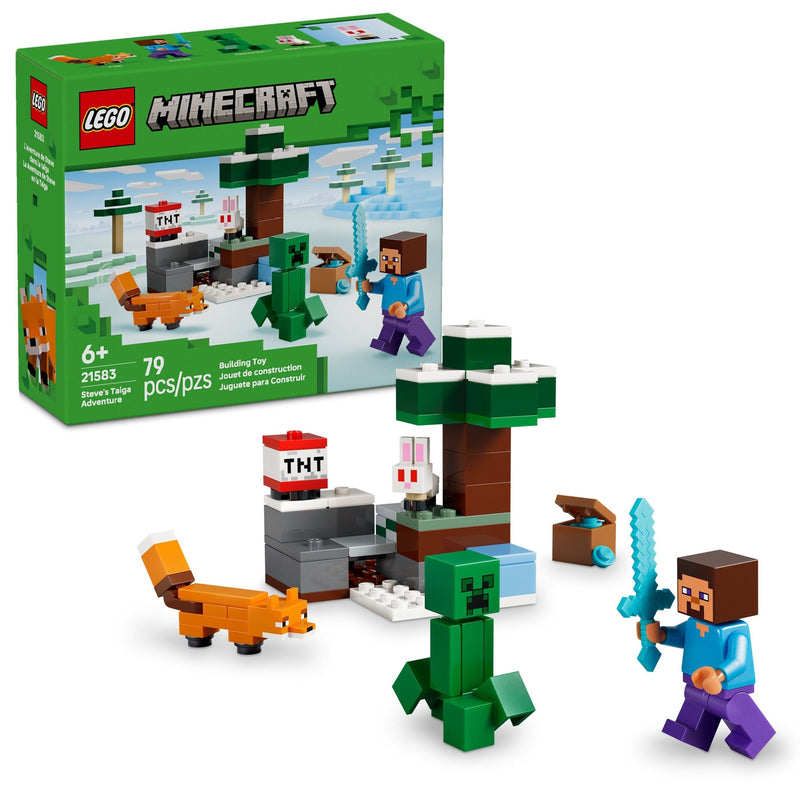 Steve’s Taiga Adventure Toy Building Set - 21583, 79-pcs, Ages 6+ Y679