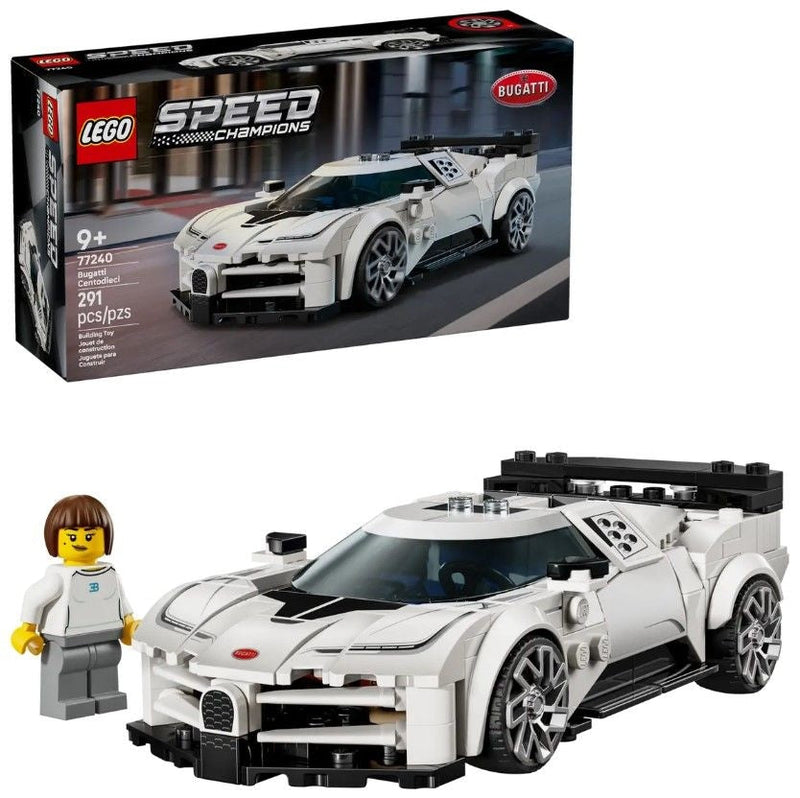 Speed Champions Bugatti Centodieci Hyper Sports Car - 77240, 291-pcs, Ages 9+ T2437