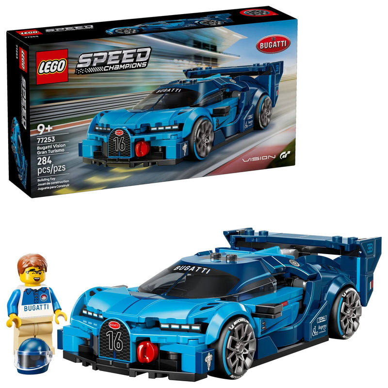 Speed Champions Bugatti Vision Gran Turismo Hyper Sports Car - 77253, 284-pcs, Ages 9+ U5358