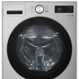 LG 27 in. 5.8 cu ft. Graphite Steel Front Load Washer with AI DD and TurboWash