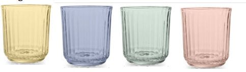 Panello Mixed Colour Rocks Glass Set, 4-pk S7114