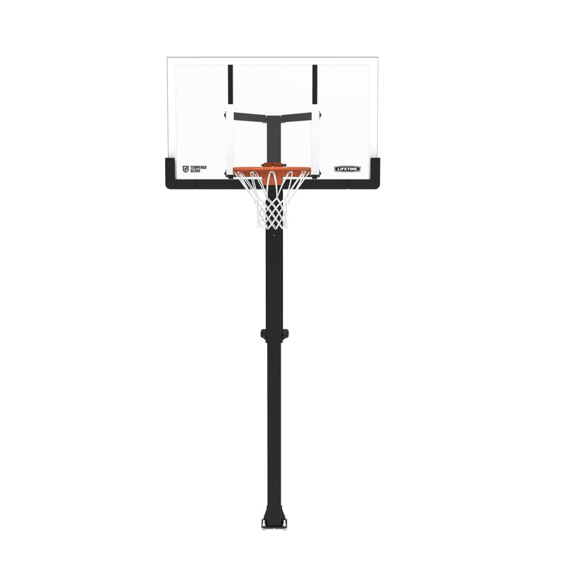 Portable Adjustable In-Ground Mammoth Bolt Down Outdoor Basketball Hoop, 54-in J3739