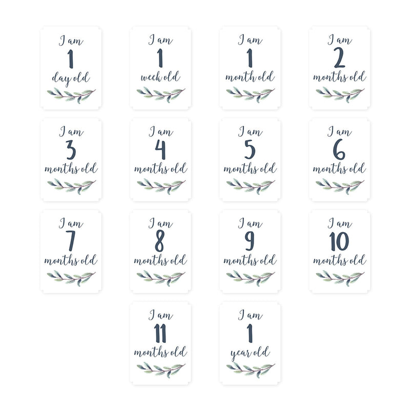 Baby's 1st Year Milestone Blanket, Hello World Wreath H2232