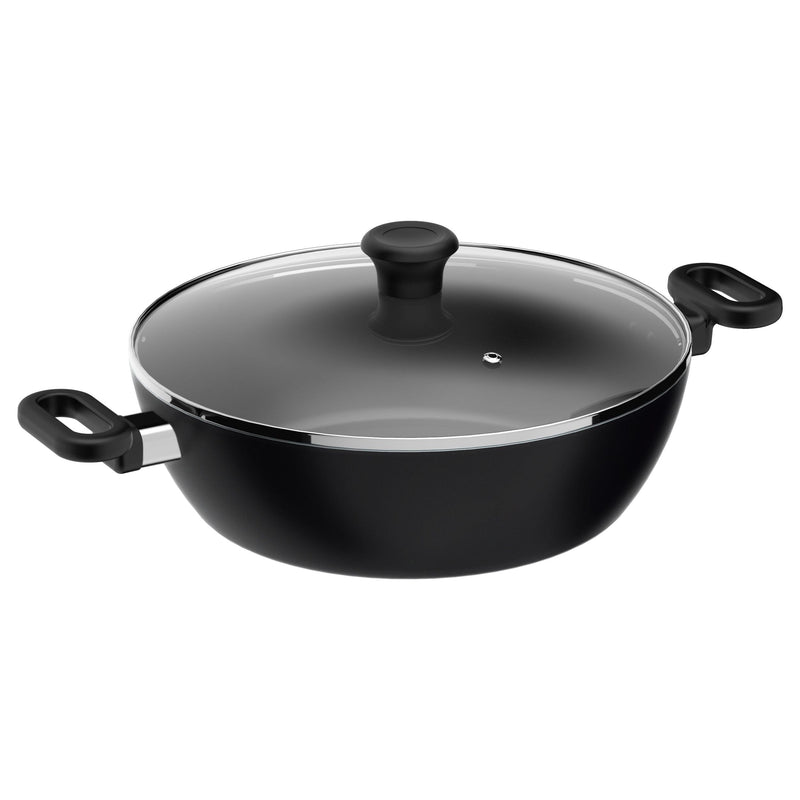 5.6qt Non-Stick Karahi with lid 30cm 12in U3808