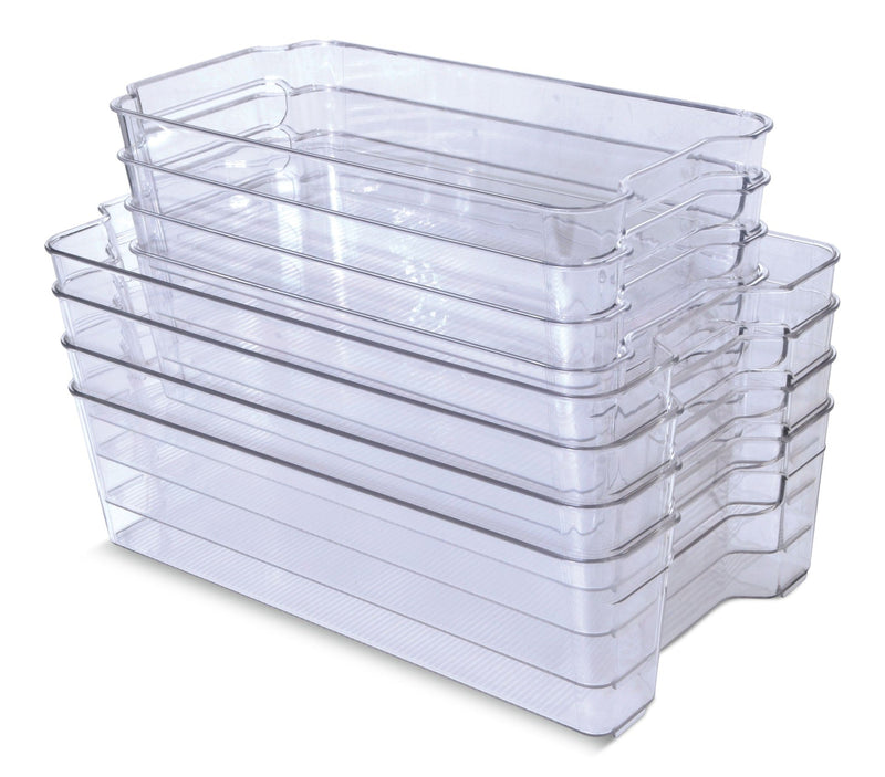 Clear Organization Bin Set, 8-pc O8096