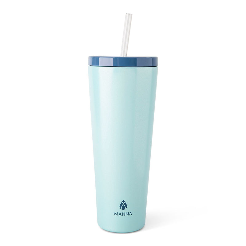 Axel Sparkle Stainless Steel Double Wall Insulated Tumbler, 24-oz, Assorted Colours, with Reusable Straw U3962