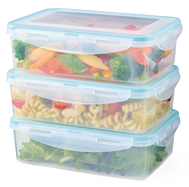 Plastic Food Storage Container Set with Snap Lid, 1-L, 6-pc G1773