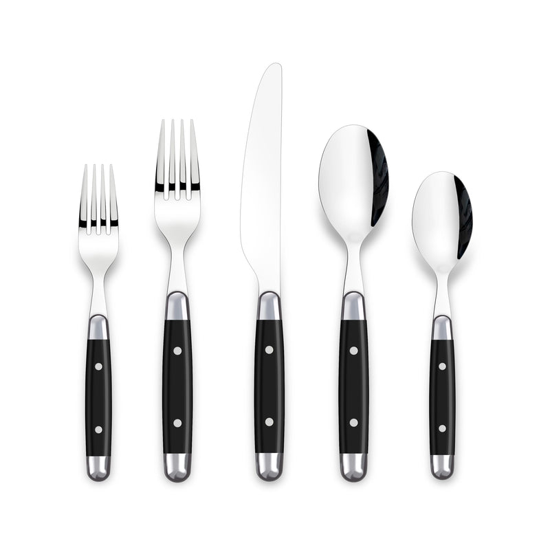 Rivet Flatware Set, Serves 4, 20-pc, with Caddy A7533