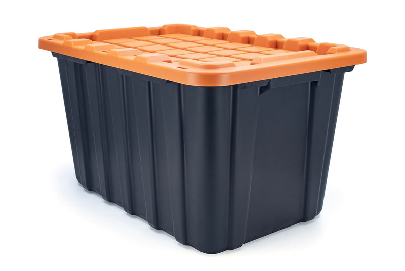 102-L Heavy-Duty Orange/Black Storage Tote E4147