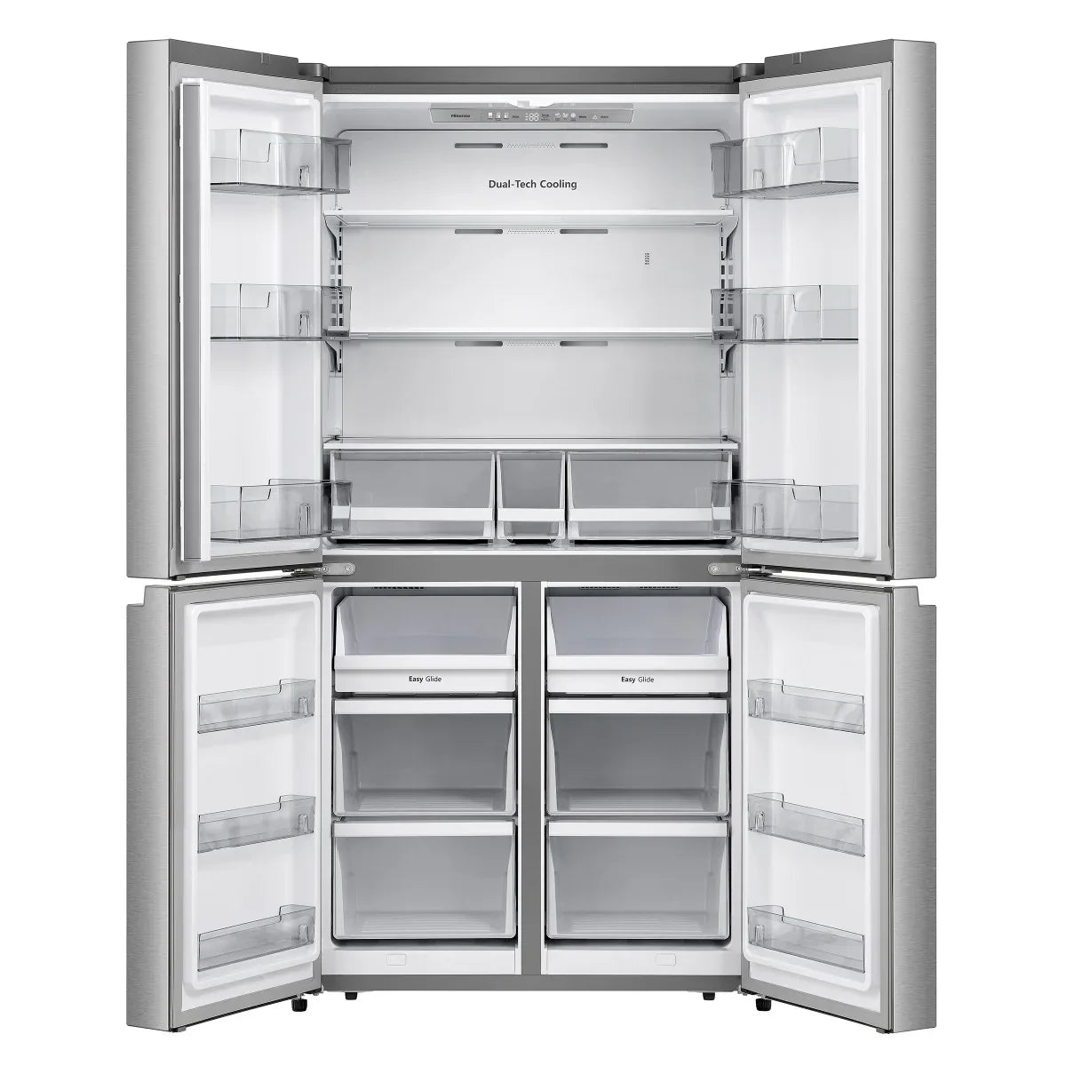 33 in. 22.8 cu ft. Stainless Steel Counter Depth Bottom Mount Refrigerator with Auto Ice Maker in Freezer
