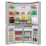 33 in. 22.8 cu ft. Stainless Steel Counter Depth Bottom Mount Refrigerator with Auto Ice Maker in Freezer