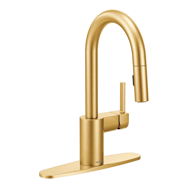Align Single Handle High Arc Pull Down Sprayer Bar Faucet, Brushed Gold G3701