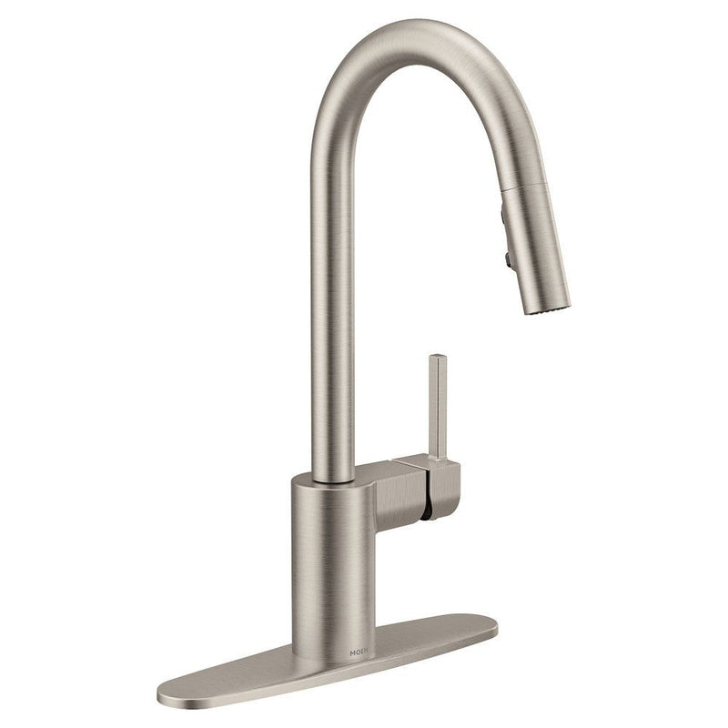 Align Single Handle Modern Pull Down Sprayer Kitchen Faucet with Reflex & Power Clean, Stainless Steel P7725