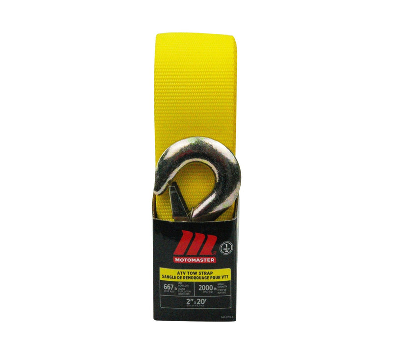 2,000-lb ATV Tow Strap with Hook, 2-in x 20-ft D9096
