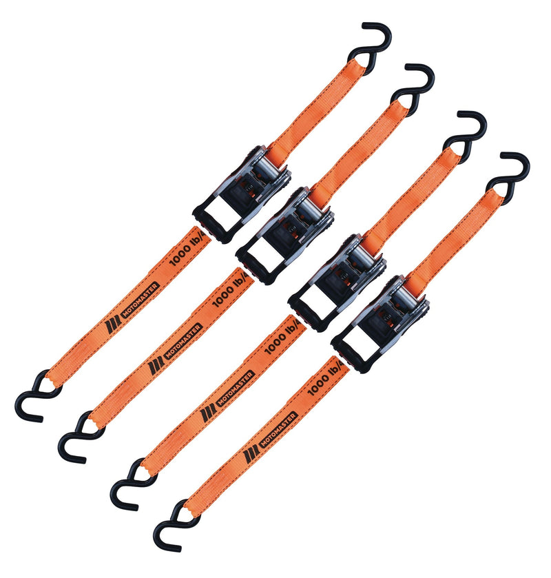 3,000-lb Heavy Duty Ratchet Tie Down Straps, Extra Long, 1.25-in x 20-ft, 4-pk I4022