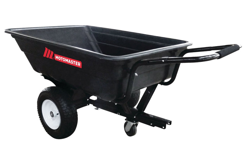 Poly Bed Utility Trailer Cart with Steel Frame, Black, 500-lb H7416