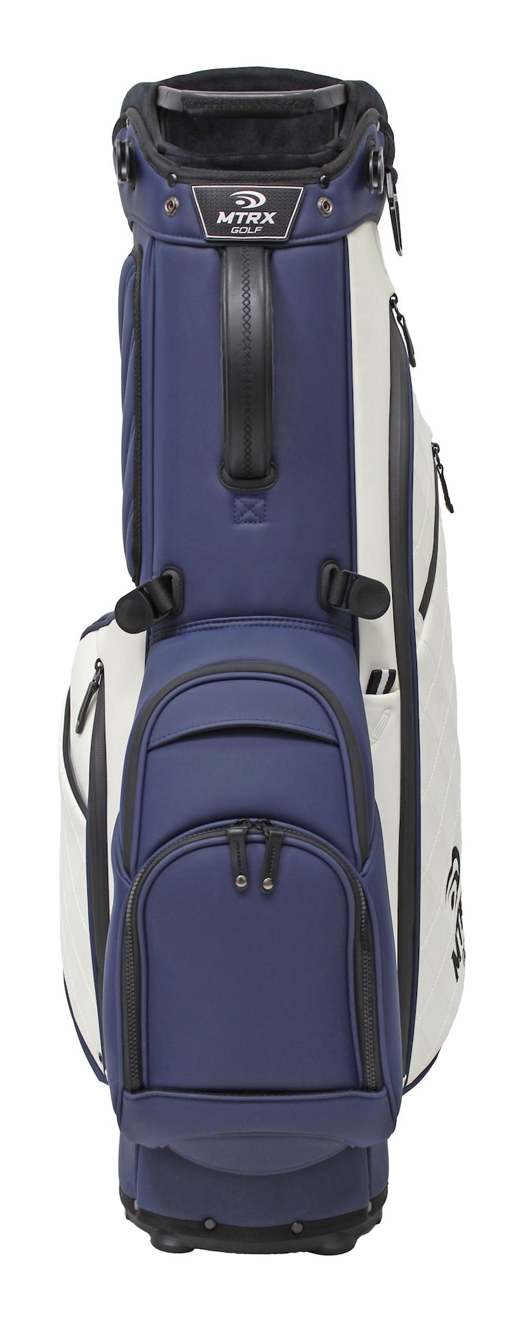 5-Way Top Polyurethane Golf Stand Bag, White/Navy K9097