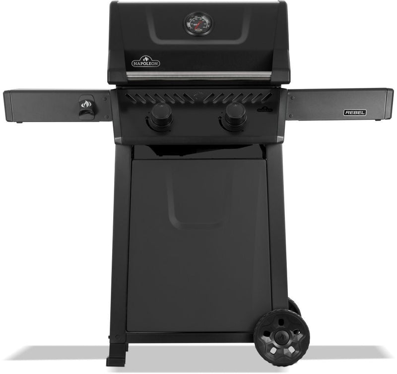 Rebel 365 2-Burner LP Gas BBQ, Matte Black B715