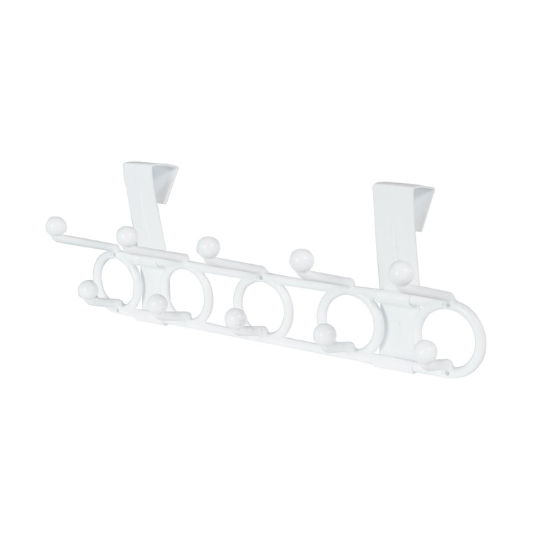 Plastic 10-Hook Over the Door Hook, White, 18.5-in E3190
