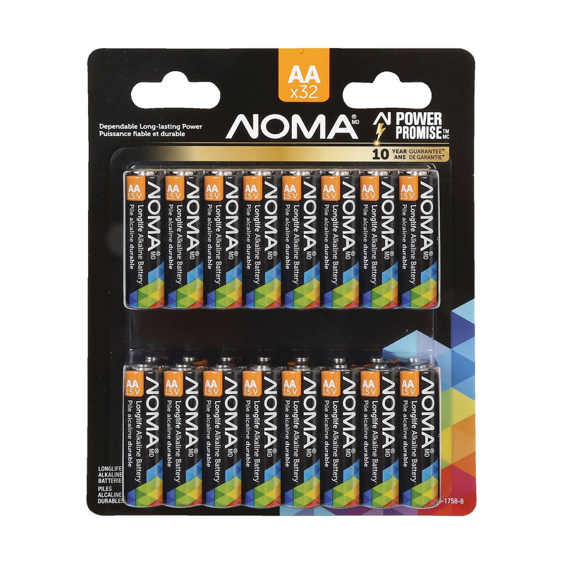 AA Alkaline Batteries, Long Lasting, All Purpose, 32-pk A7840