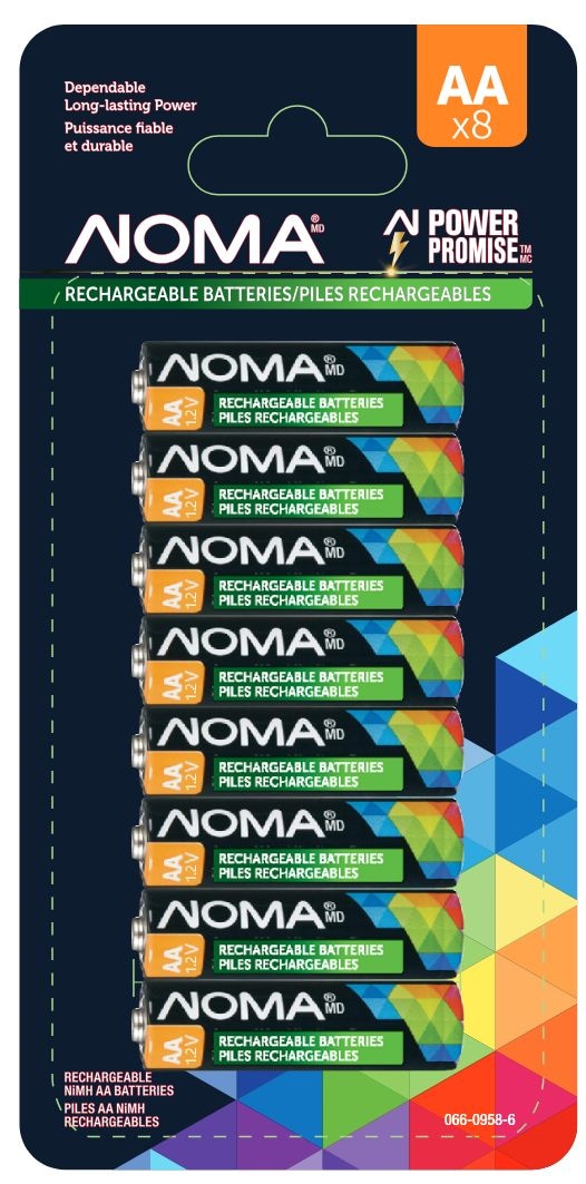 AA Ni-MH Rechargeable Battery, 8-pk J8747
