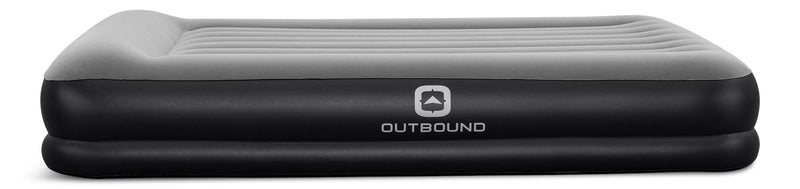 Double High Flocked Airbed, Queen, Grey D394
