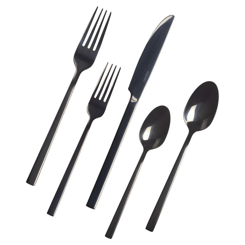 Belvedere Stainless Steel Flatware Set, Serves 4, 20-pc, Black O8949