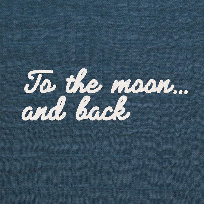 Cotton Muslin Baby Swaddle Blanket, Navy T3921
