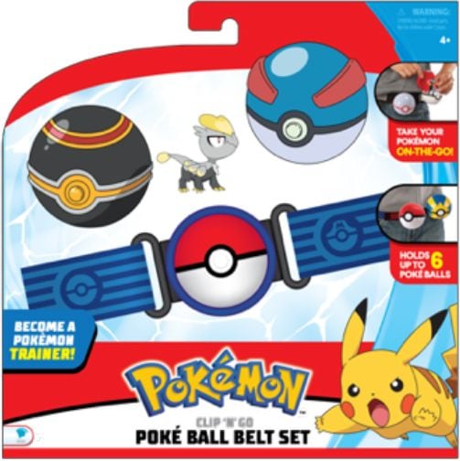 Clip 'N' Go Poké Ball Belt Set With 2-Inch Action Figure & Balls, Assorted, Age 4+ P1353