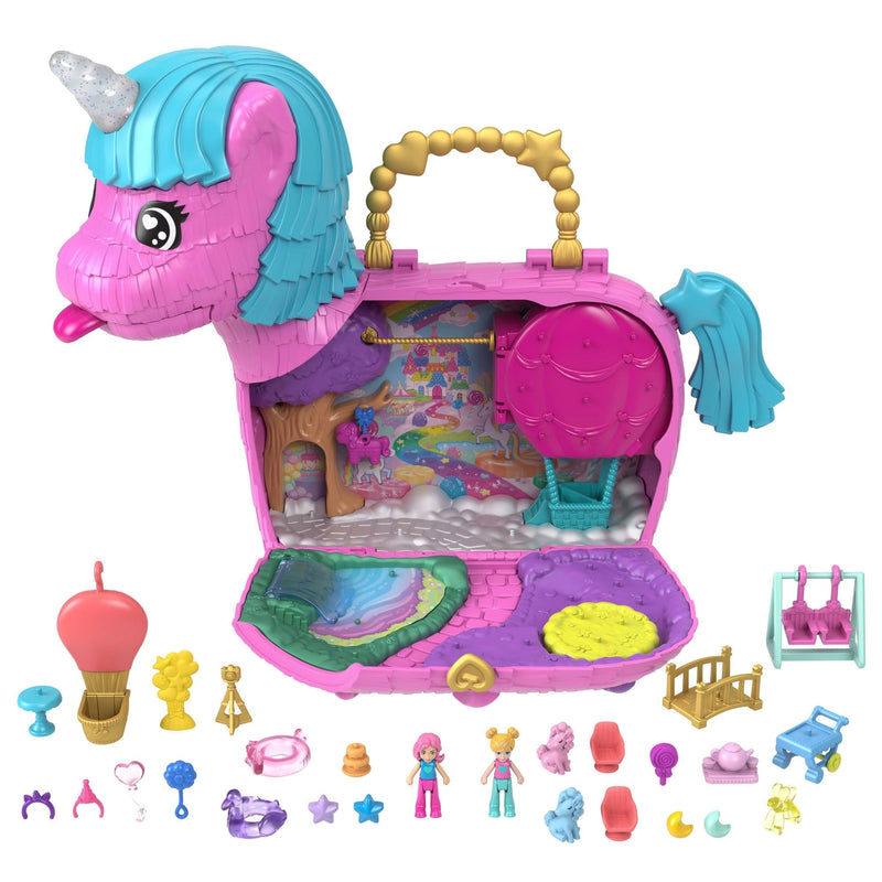 35th Celebration Unicorn Partyland Playset, Includes 2 Micro Dolls, Pets & 25+ Surprise Accessories, Kids Ages 3+ F1599