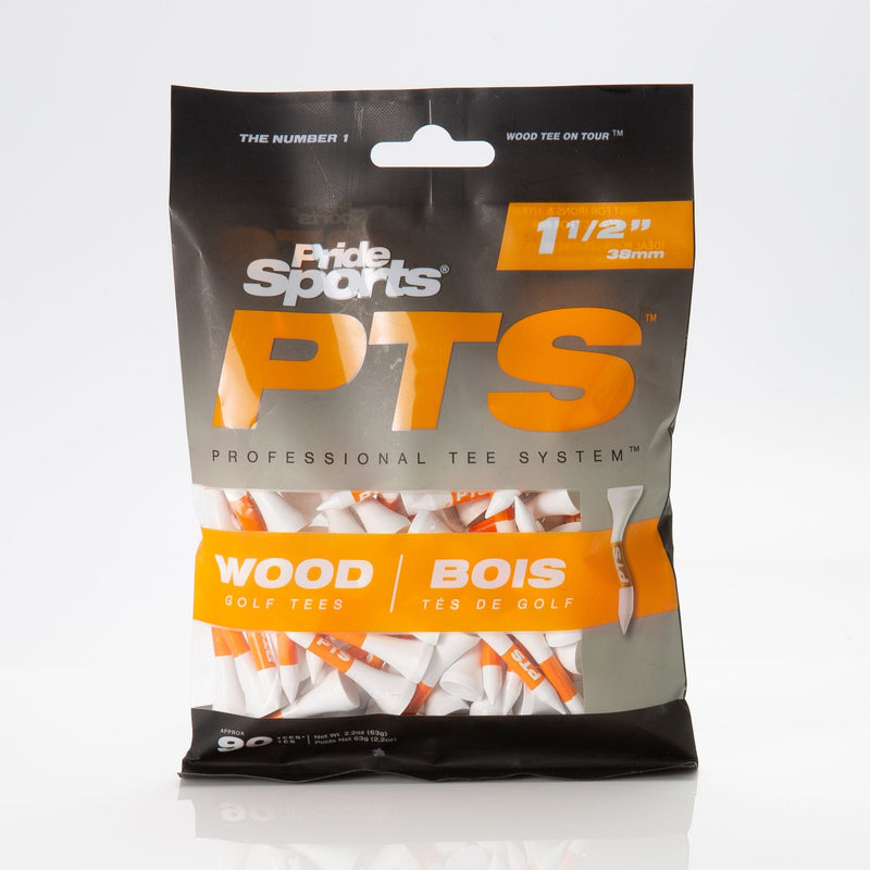 Pride Professional Tee System ProLength Plus Wood Golf Tee, 1-1/2-in, 90-pk, White F4966