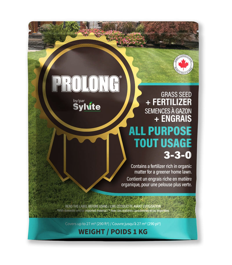 All Purpose Grass Seed with Fertilizer, 3-3-0, 1kg V1291