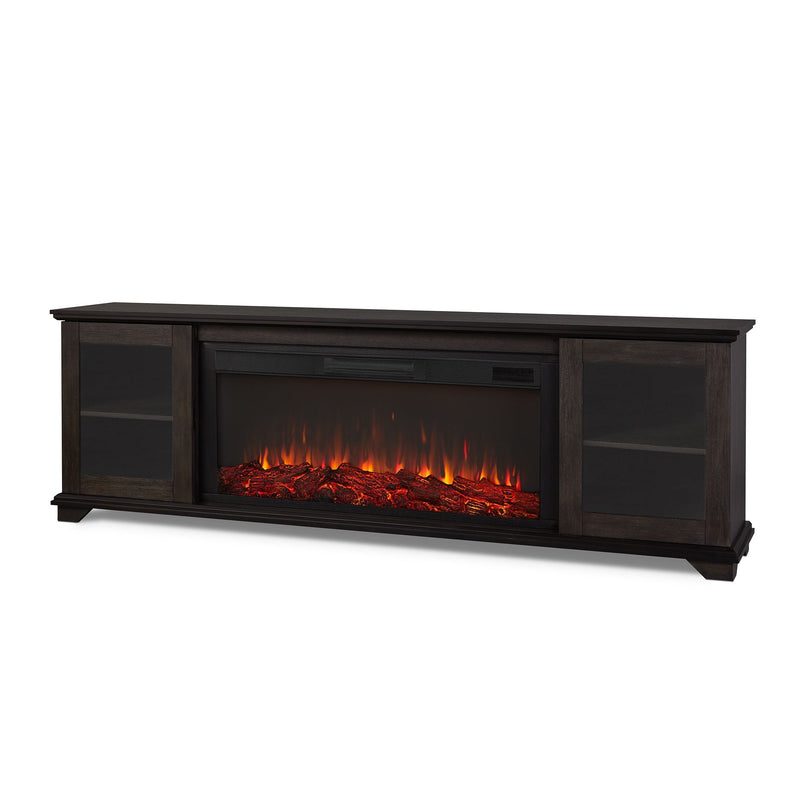 Benjamin Landscape Electric Fireplace TV Stand, 81-in, 1500W, Includes Remote Control, Weathered Wood K7640