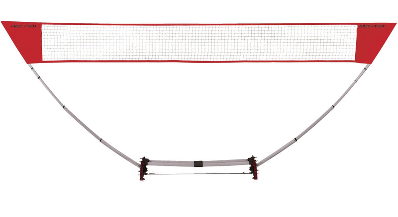 Outdoor Portable Easy Set-up Badminton Net, Red, 15-ft, 7-pk, All Ages, for Lawn Game Activities G5331