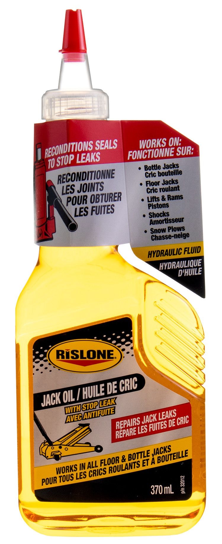 32012 Hydraulics Jack Oil with Stop Leak, Amber, 370-mL O4712