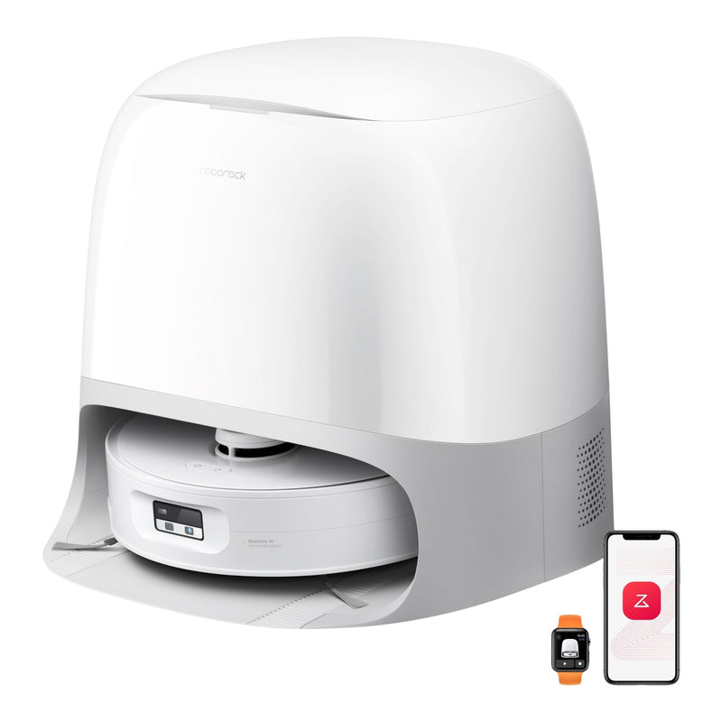 Roborock Qrevo Curv 2 Flow Robot Vacuum & Mop featuring 20,000 Pa suction, a 220 RPM roller mop, and advanced LiDAR navigation. E146