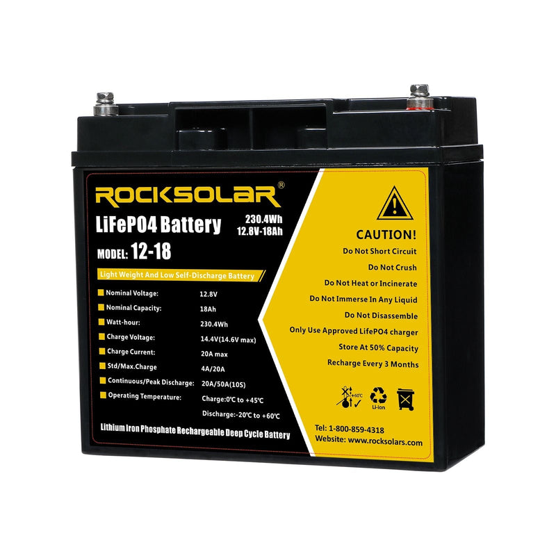 12V 18Ah Deep Cycle Lithium (LiFePO4) Battery R4352