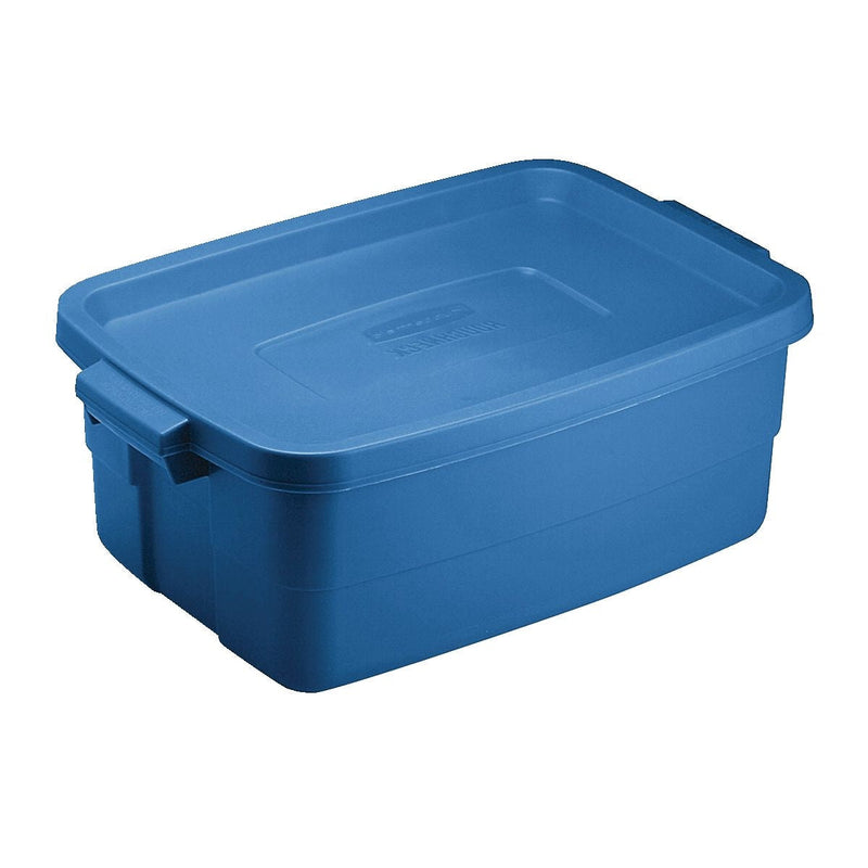 Roughneck Stackable Storage Box with Lid, 11-L, Blue C4962